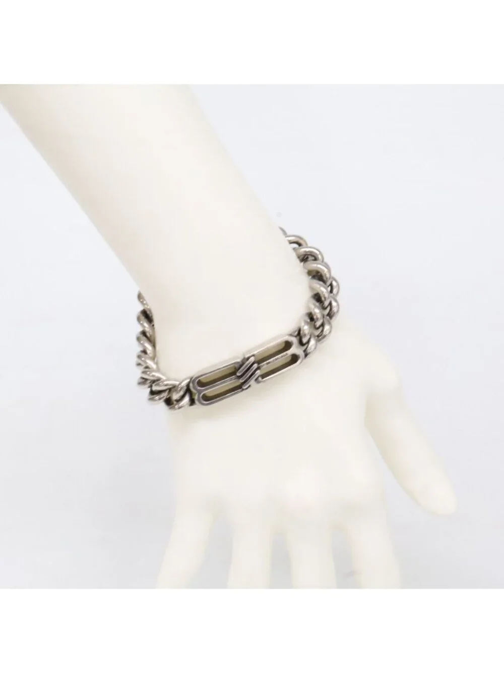 Balenciaga Icon Gourmette BB Link Chain Bracelet